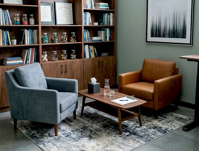 Mental healthy therapy office
